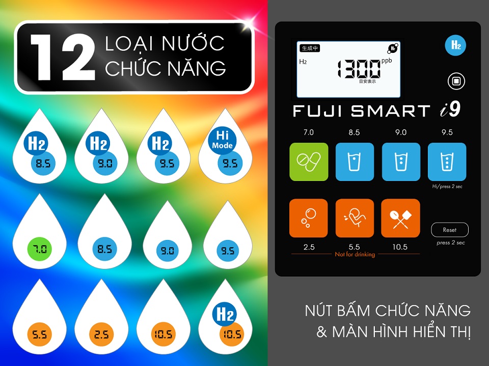 12 loại nước của Fuji Smart i9